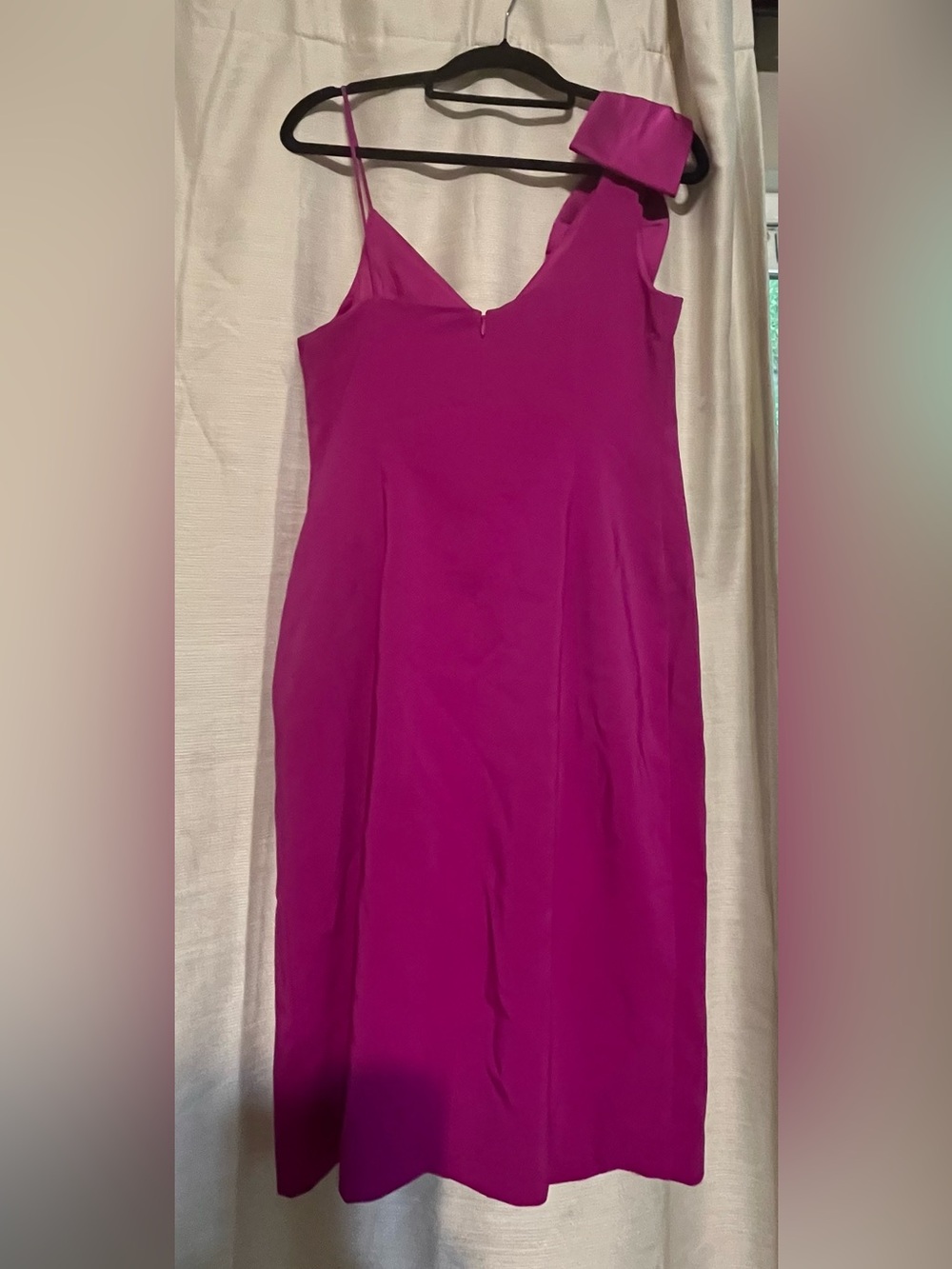 NWT Adrianna Papell Magenta stretch crepe sheath dress size 8 - Picture 7 of 7